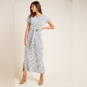 Anthropologie Dolan Left Coast Taleen Boucle Textured Belted‎ Midi Dress MEDIUM